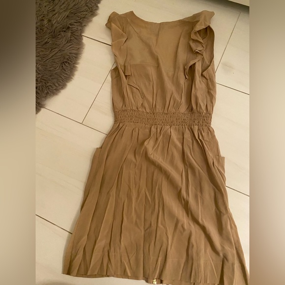 Bebe brown tan ruffle dress S - Picture 3 of 3